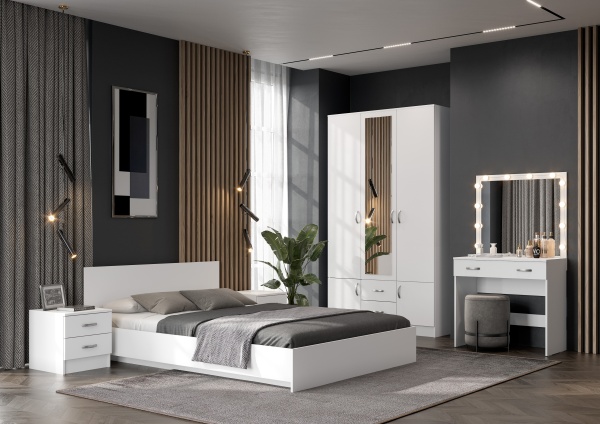 Модульная спальня Ронда Белое дерево