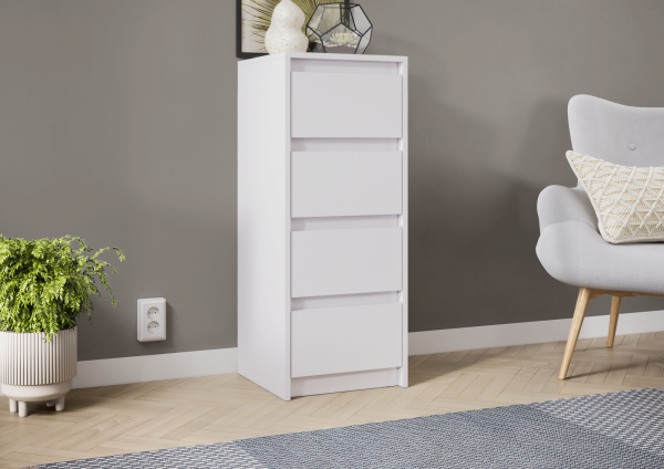 мс Айден КМ06-400 белый ЛДСП/белый ЛДСП