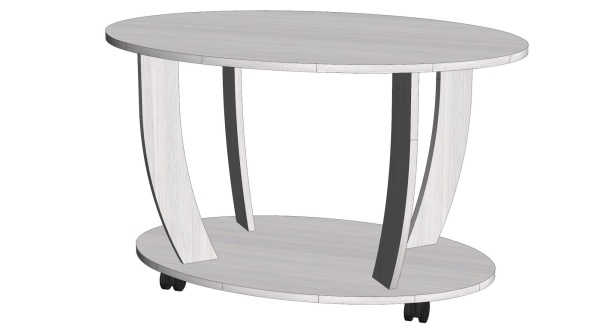 Стол журнальный овальный Анкор светлый