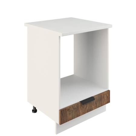 Шкаф нижний духовой ШНД 600 Корпус: ЛДСП белый 16мм; фасад: фрезеровка Норд, МДФ орех канадский 16 мм Шкаф нижний духовой ШНД 600 Корпус: ЛДСП белый 16мм; фасад: фрезеровка Норд, МДФ орех канадский 16 мм