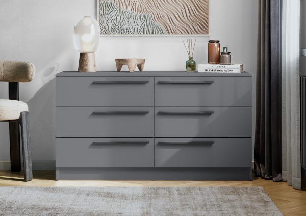 Модульная спальня Берген Серый графит