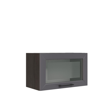 Шкаф верхний горизонтальный со стеклом ШВГС 600 Корпус: ЛДСП венге 16мм; фасад: фрезеровка Кельн, МДФ софт смок 16мм Шкаф верхний горизонтальный со стеклом ШВГС 600 Корпус: ЛДСП венге 16мм; фасад: фрезеровка Кельн, МДФ софт смок 16мм