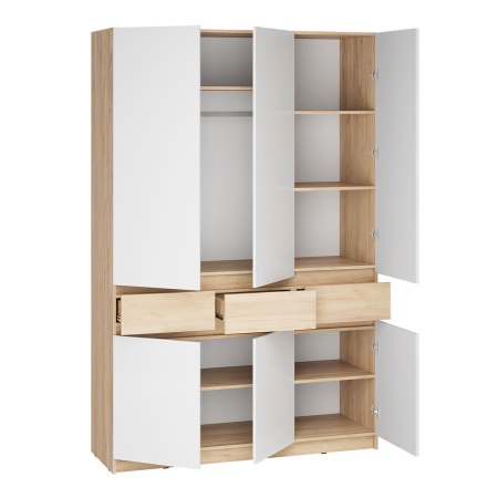 мс для прихожей Стоуби ШК-1500 дуб крафт золотой/глянец белый