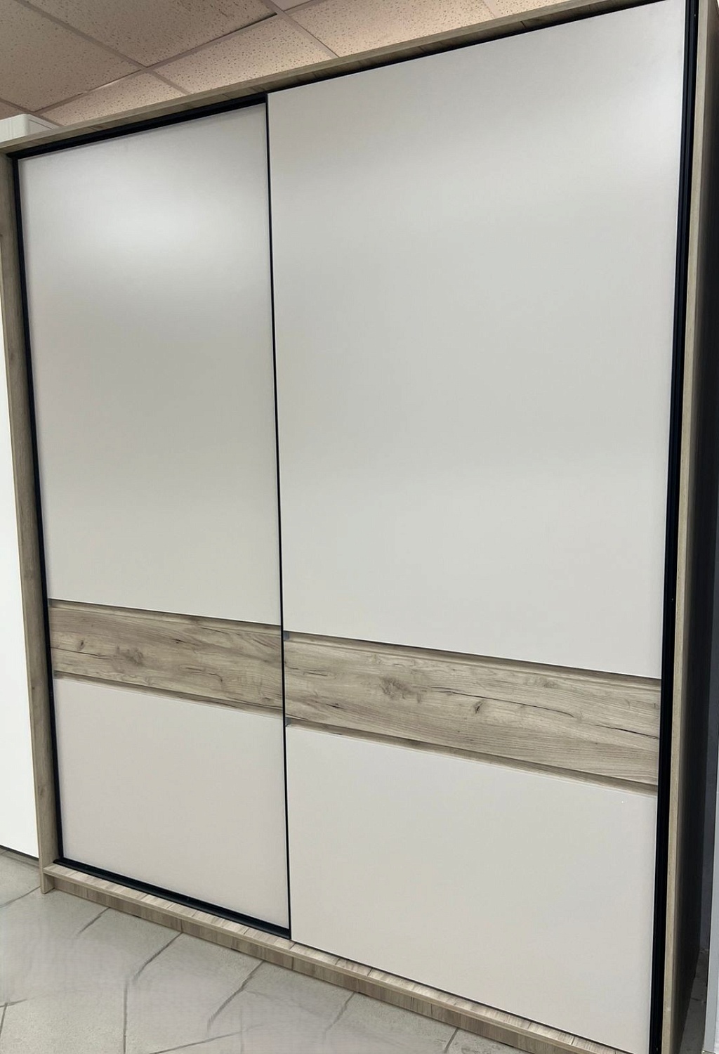 БОСТОН ШК-005 Шкаф-купе ЛДСП (Комплект) Дуб крафт серый / Кашемир