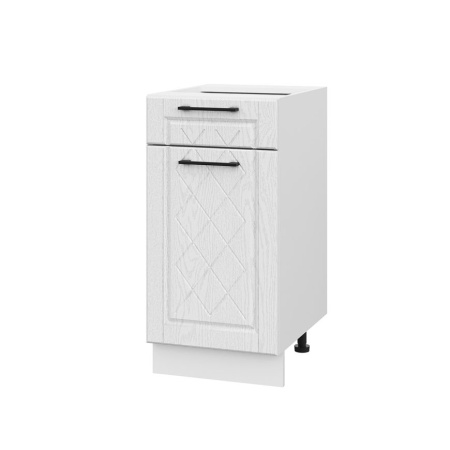 Шкаф нижний с ящиком ШН1Я 400 Барселона белый массив (МДФ 16мм МС София)