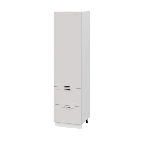 Пенал (премьер) П600Н-12Я Корпус: ЛДСП белый 16мм; фасад: фрезеровка Диада, МДФ лофт крем 16 мм