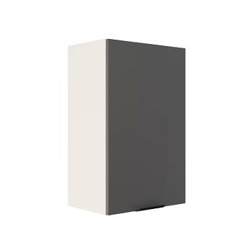 Шкаф верхний ШВ 450 Корпус: ЛДСП белый 16мм; фасад: фрезеровка Норд, МДФ софт смок 16 мм