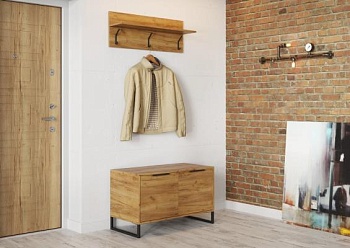 ЛОФТ Прихожая Дуб Крафт золотой / Дуб Крафт золотой