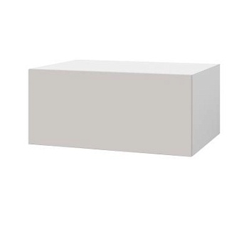 Шкаф верхний  антресоль ШВА 800 Корпус: ЛДСП белый 16мм; фасад: фрезеровка Оливия, МДФ моно керамика 16 мм