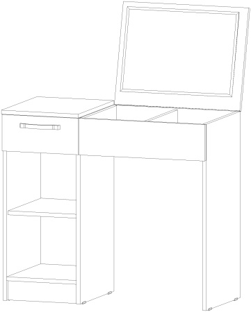 Стол туалетный Диана Анкор светлый Стол туалетный Диана Анкор светлый
