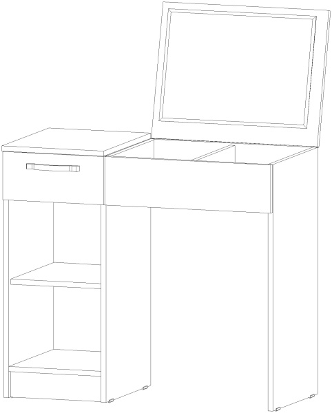 Стол туалетный Диана Анкор светлый Стол туалетный Диана Анкор светлый
