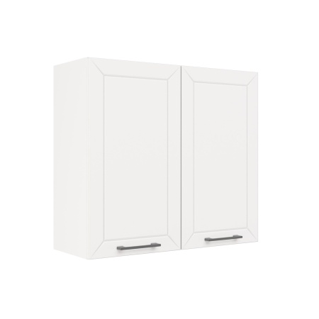 Шкаф верхний ШВ 800 Корпус: ЛДСП белый 16мм; фасад: фрезеровка Кельн, МДФ софт даймонд 16мм