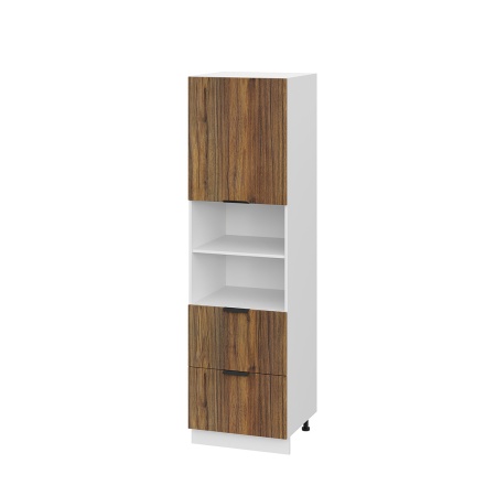 Пенал (премьер) ПД600Н-12Я Корпус: ЛДСП белый 16мм; фасад: фрезеровка Норд, МДФ орех канадский 16 мм Пенал (премьер) ПД600Н-12Я Корпус: ЛДСП белый 16мм; фасад: фрезеровка Норд, МДФ орех канадский 16 мм