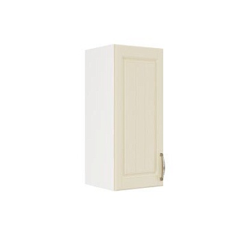 Шкаф верхний ШВ 300 Корпус: ЛДСП белый 16мм; фасад: фрезеровка Лондон, МДФ дуб крем 16мм