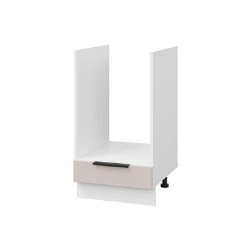 Шкаф нижний духовой ШНД 450 Корпус: ЛДСП белый 16мм; фасад: фрезеровка Оливия, МДФ сиена тауп 16 мм