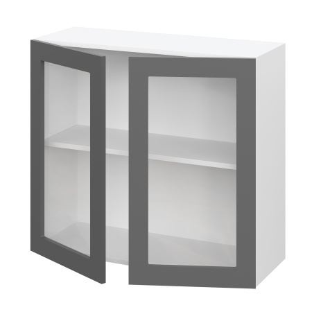 Шкаф верхний со стеклом ШВС 800 Лондон дуб сканди (МДФ 16мм МС София)