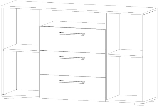 Комод Верона Ясень Шимо комбинированный