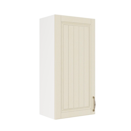 Шкаф верхний (премьер) ШВ 450Н Корпус: ЛДСП белый 16мм; фасад: фрезеровка Лондон, МДФ дуб крем 16мм