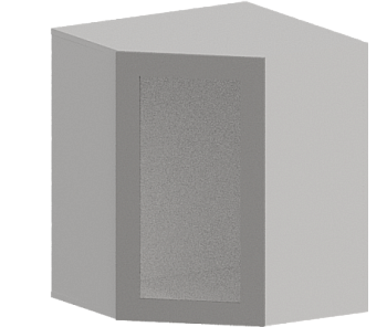 Шкаф верхний угловой со стеклом ШВУС 590 Гарден Лайт грей