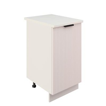 Шкаф нижний ШН 450 Корпус: ЛДСП белый 16мм; фасад: фрезеровка Норд Line, МДФ софт даймонд 16 мм