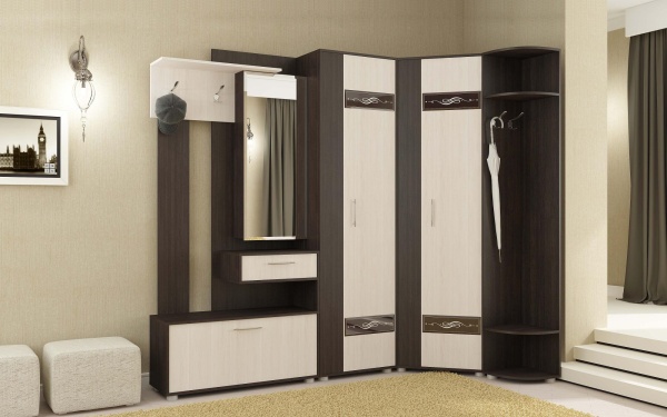 Модульная прихожая Инфинити Венге / Анкор светлый