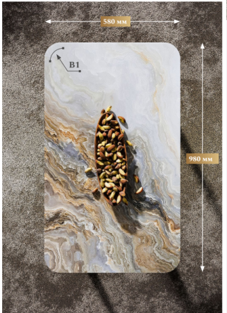 Стол Беседа нераздвижной В1, пластик (980*580) Лофт, КРОМКА: серый / белый/ЛДСП белый