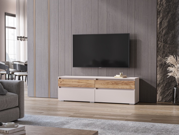 мс для гостиной Стоуби ТБ-1600 кашемир / кашемир+дуб крафт золотой