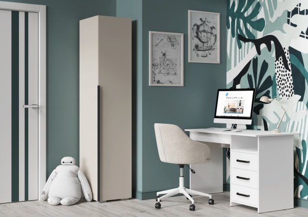 АЙРИ Шкаф ШК-001 (1ств.) Корпус - Кашемир 2,75