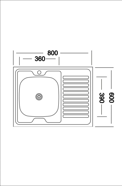 Мойка кухонная накладная 0,4/140 80*60 Левая Мойка кухонная накладная 0,4/140 80*60 Левая