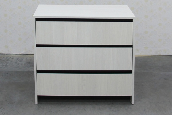 Бостон Комод 3 ящика Анкор светлый / Венге