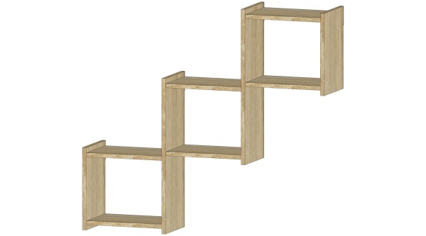 Полка Квадро Дуб Сонома
