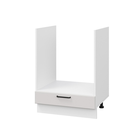 Шкаф нижний духовой ШНД 600 Корпус: ЛДСП белый 16мм; фасад: фрезеровка Диада, МДФ лофт крем 16 мм