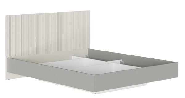 СЕЛЕНА Кровать МДФ КР-002 (Комплект) Фасад ЛДСП - Шиншилла Серая  Фасад МДФ - матовая Кварц Грей Софт