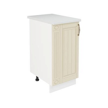 Шкаф нижний декор Лондон ШНД 400 Белый/дуб крем