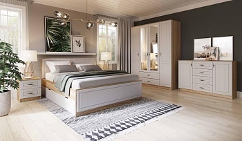 Модульная спальня Виктория Дуб сонома / Белое дерево