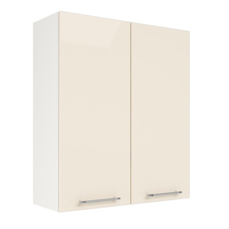 Шкаф верхний (премьер) ШВ 800Н Корпус: ЛДСП белый 16мм; фасад: фрезеровка Олива, МДФ глянец ваниль 16мм