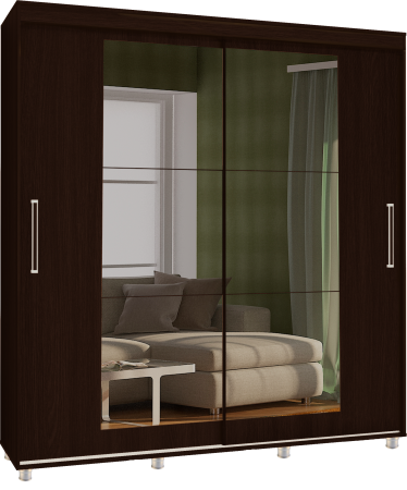 КОМФОРТ-12 ПРАЙМ 2,0м Шкаф 'Прямоугольный" Корпус - Венге