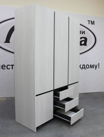 Бостон Шкаф 3-х створчатый Анкор светлый / Венге