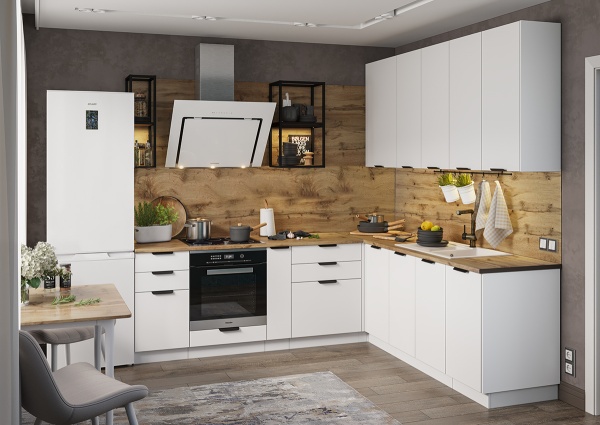 Модульная кухня Норд Софт пломбир / Норд Line Софт пломбир
