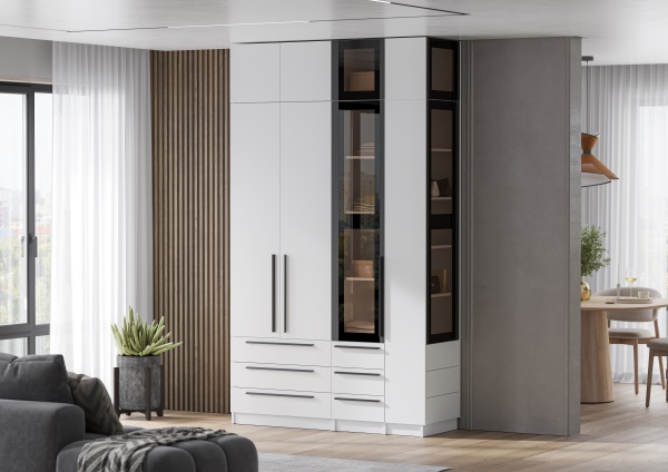 Модульная спальня Берген Белое дерево