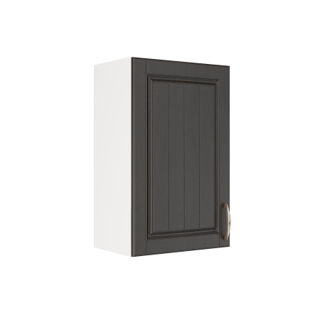 Шкаф верхний ШВ 450 Корпус: ЛДСП белый 16мм; фасад: фрезеровка Лондон, МДФ дуб венге 16мм