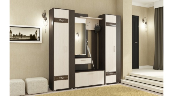 Модульная прихожая Инфинити Венге / Анкор светлый