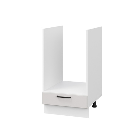 Шкаф нижний духовой ШНД 450 Корпус: ЛДСП белый 16мм; фасад: фрезеровка Диада, МДФ лофт крем 16 мм