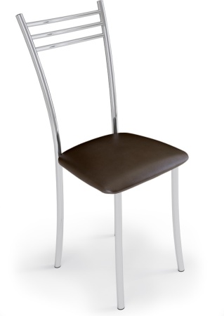 Стул кухонный Хром/экоккожа ШОКОЛАД