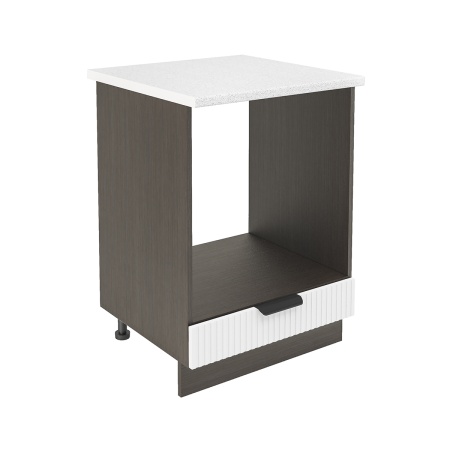 Шкаф нижний духовой ШНД 600 Корпус: ЛДСП венге 16мм; фасад: фрезеровка Норд Line, МДФ софт даймонд 16 мм