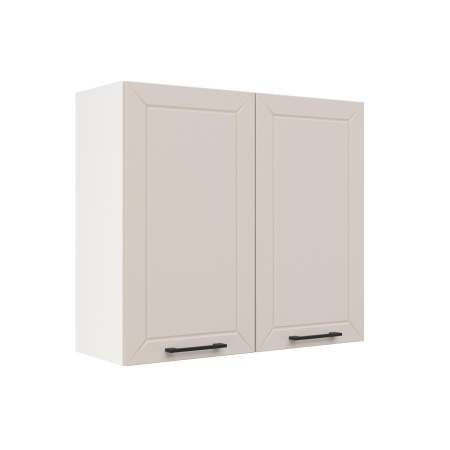 Шкаф верхний ШВ 800 Корпус: ЛДСП белый 16мм; фасад: фрезеровка Кельн, МДФ софт айвори 16 мм Шкаф верхний ШВ 800 Корпус: ЛДСП белый 16мм; фасад: фрезеровка Кельн, МДФ софт айвори 16 мм