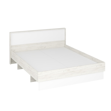 мс для спальни Дублин КР-160 дуб крафт белый/белый+дуб крафт белый