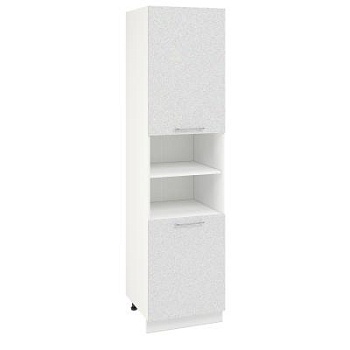 Пенал (премьер) ПД600Н-11 Корпус: ЛДСП белый 16мм; фасад: фрезеровка Олива, МДФ металлик белый 16мм Пенал (премьер) ПД600Н-11 Корпус: ЛДСП белый 16мм; фасад: фрезеровка Олива, МДФ металлик белый 16мм