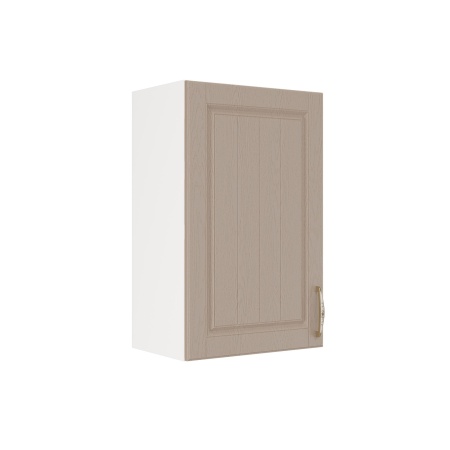 Шкаф верхний ШВ 450 Корпус: ЛДСП белый 16мм; фасад: фрезеровка Лондон, МДФ дуб капучино 16мм