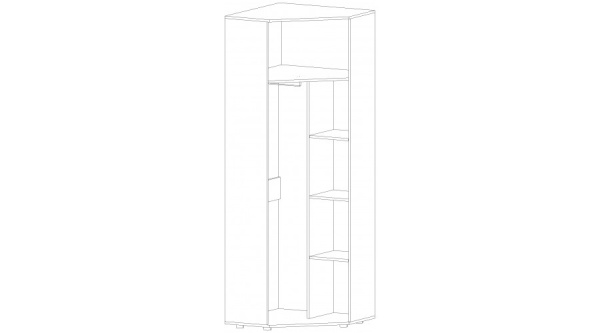 Шкаф угловой Инфинити Дуб вотан / Белый